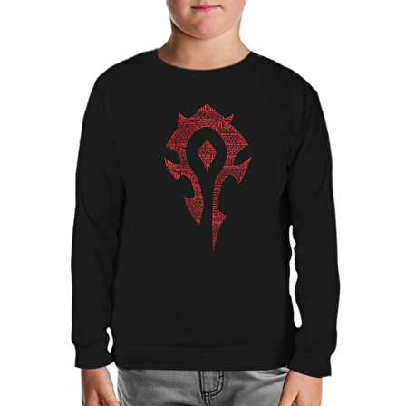 World Of Warcraft - Silver Moon Siyah Çocuk Sweatshirt