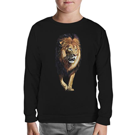Aslan 2 Siyah Çocuk Sweatshirt
