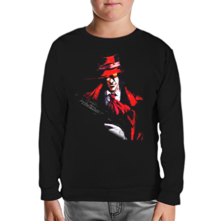 Hellsing - Alucard Siyah Çocuk Sweatshirt