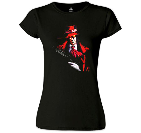 Hellsing - Alucard Siyah Kadın Tshirt