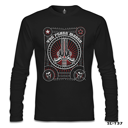 Peace and War Siyah Erkek Sweatshirt
