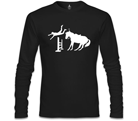 At 12 Siyah Erkek Sweatshirt