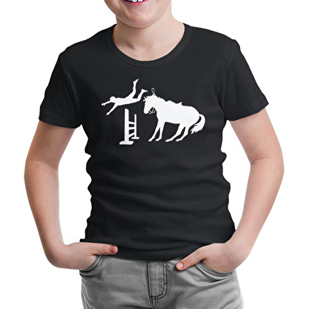 At 12 Siyah Çocuk Tshirt