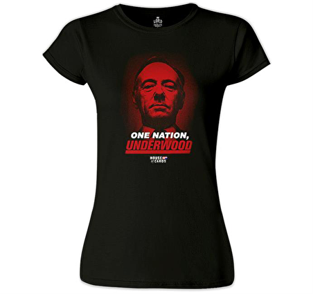 House of Cards - One Nation Siyah Bayan Tshirt