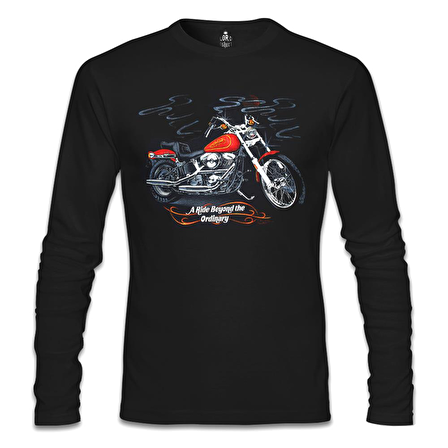 Motosiklet - Ride Extraordinary Siyah Erkek Sweatshirt