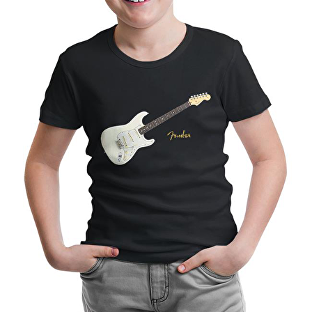 Fender W Siyah Çocuk Tshirt