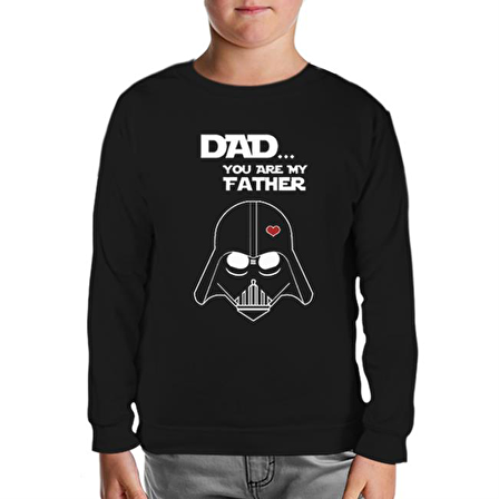 Star Wars - You are my Father Siyah Çocuk Sweatshirt