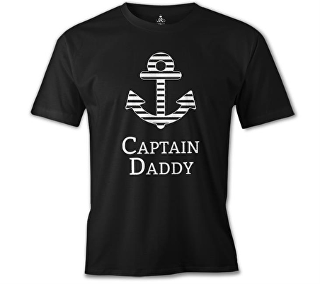 Captain Daddy 2 Siyah Erkek Tshirt
