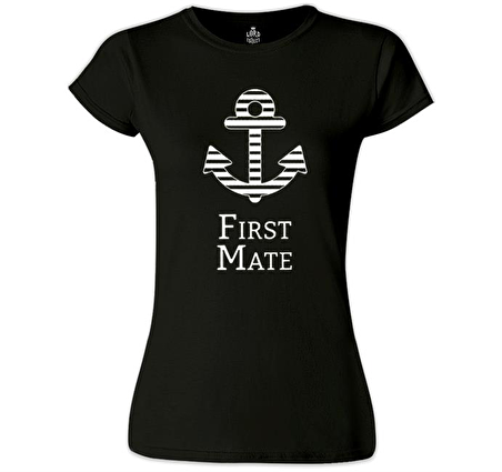 First Mate Siyah Bayan Tshirt