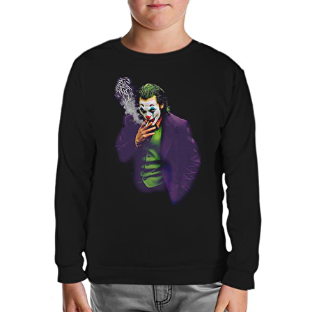Joker - Arial Siyah Çocuk Sweatshirt