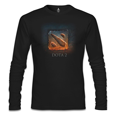 Dota 2 - Logo1 Siyah Erkek Sweatshirt