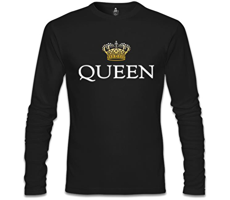 Queen Siyah Erkek Sweatshirt