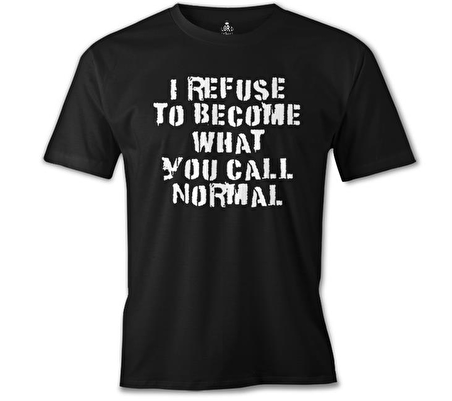 Yazı - Not Normal Siyah Erkek Tshirt