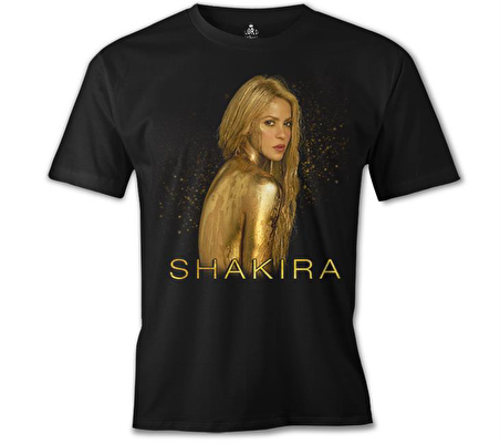Shakira - Golden Siyah Erkek Tshirt