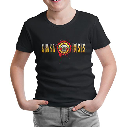 Guns N Roses - Drops Logo Siyah Çocuk Tshirt