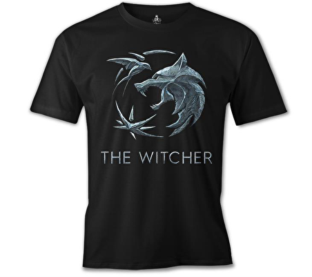 The Witcher - Wolf Siyah Erkek Tshirt