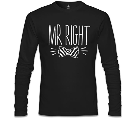 Mr. Right Papyon Siyah Erkek Sweatshirt