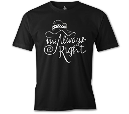Mrs. Always Right Şapka Siyah Erkek Tshirt