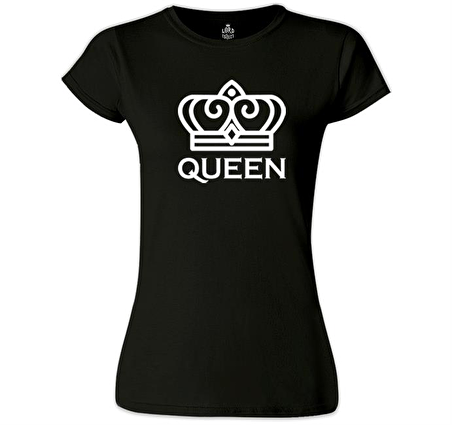 King and Queen - Queen Siyah Bayan Tshirt