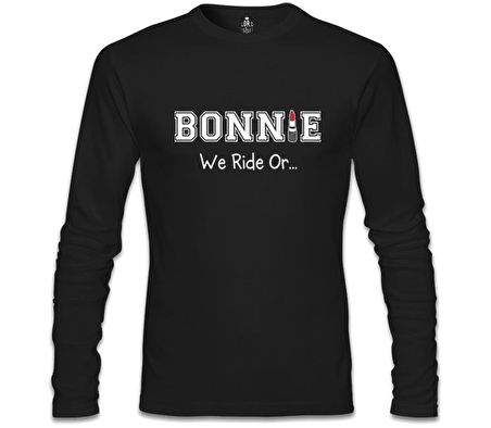 Bonnie and Clyde - Bonnie Siyah Erkek Sweatshirt