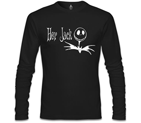 Her Sally His Jack - Jack Siyah Erkek Sweatshirt