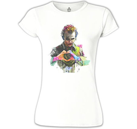 Joker - Love Beyaz Bayan Tshirt