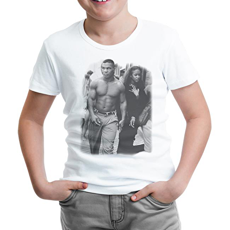 Mike Tyson and Naomi Beyaz Çocuk Tshirt