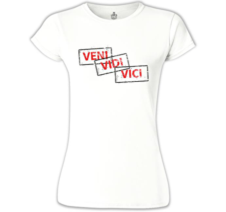 Veni Vidi Vici Beyaz Bayan Tshirt