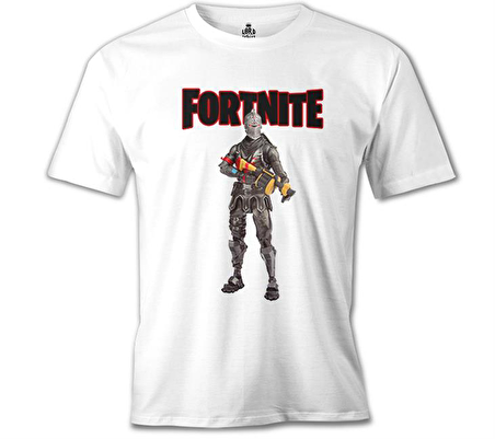 Fortnite - Black Knight Shield Beyaz Erkek Tshirt