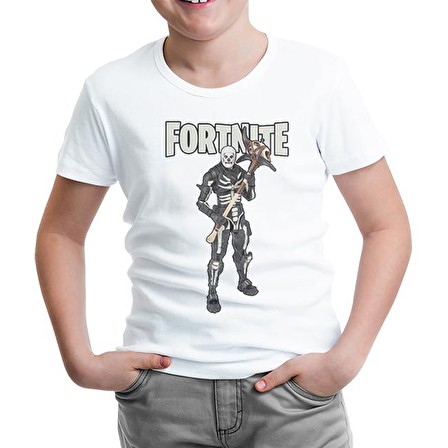 Fortnite - Skull II Beyaz Çocuk Tshirt