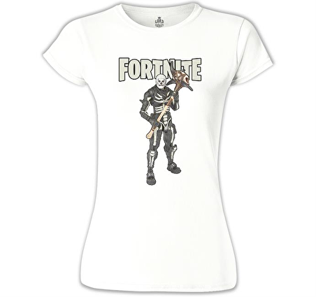 Fortnite - Skull II Beyaz Bayan Tshirt