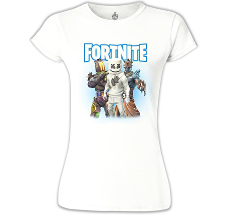 Fortnite - Marshmello Beyaz Bayan Tshirt