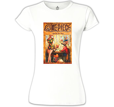 One Piece - Smile Beyaz Bayan Tshirt