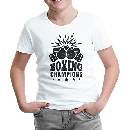 Boxing - Şampiyon Beyaz Çocuk Tshirt