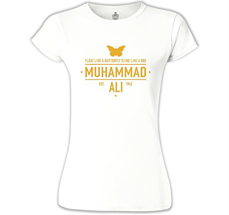 Muhammad Ali - Est. 1942 Beyaz Bayan Tshirt