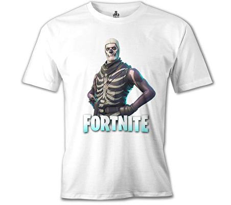 Fortnite - Skull Beyaz Erkek Tshirt