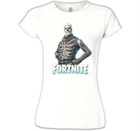 Fortnite - Skull Beyaz Bayan Tshirt