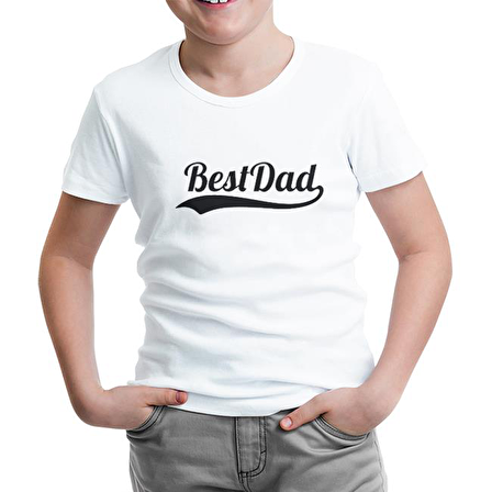 Best Dad Beyaz Çocuk Tshirt