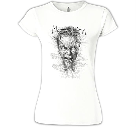 Metallica - Enter sandman Beyaz Bayan Tshirt