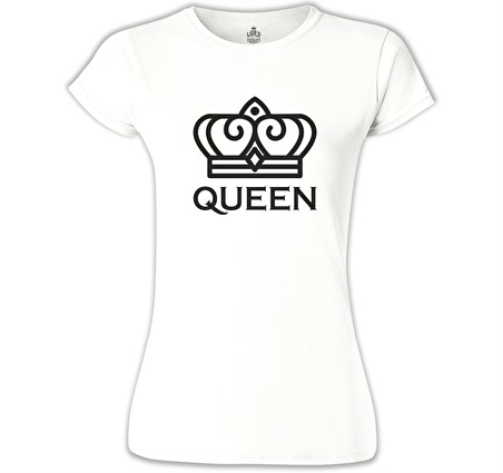 King and Queen - Queen Beyaz Bayan Tshirt