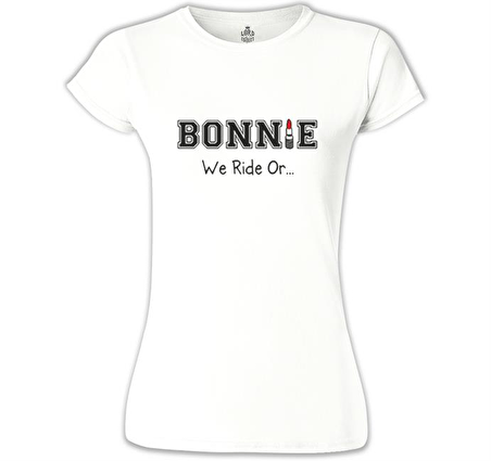 Bonnie and Clyde - Bonnie Beyaz Kadın Tshirt