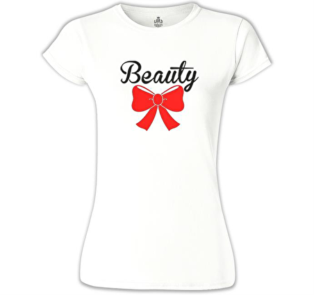 Beauty and the Beast - Beauty Beyaz Bayan Tshirt