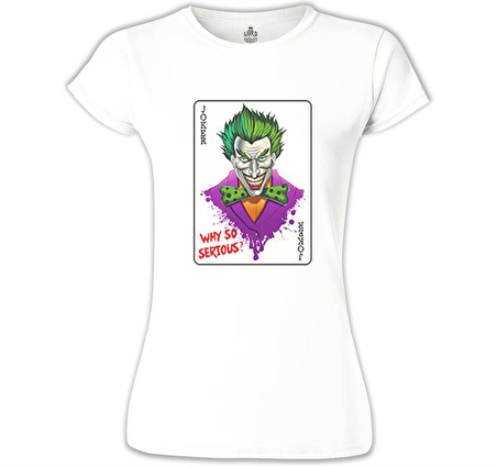 Joker - In Cards Beyaz Bayan Tshirt
