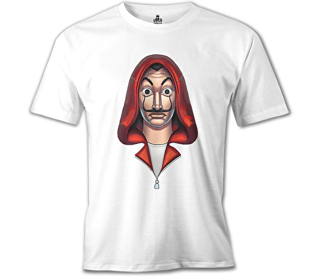 La Casa de Papel - The Mask Beyaz Erkek Tshirt