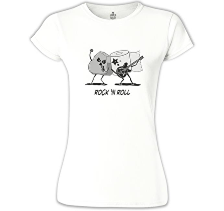 Rock'n Roll Stars Beyaz Kadın Tshirt
