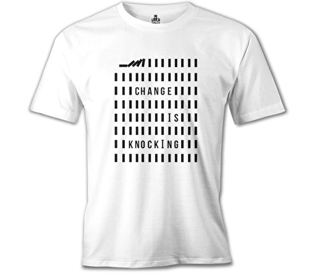 Change is Knocking Beyaz Erkek Tshirt