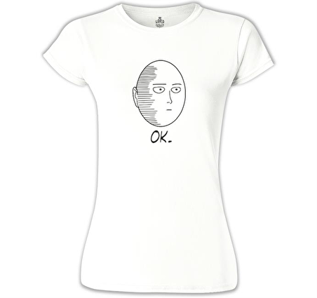 One Punch Man - Ok. Beyaz Bayan Tshirt
