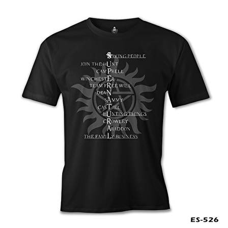 Supernatural - Saving People Siyah Erkek Tshirt