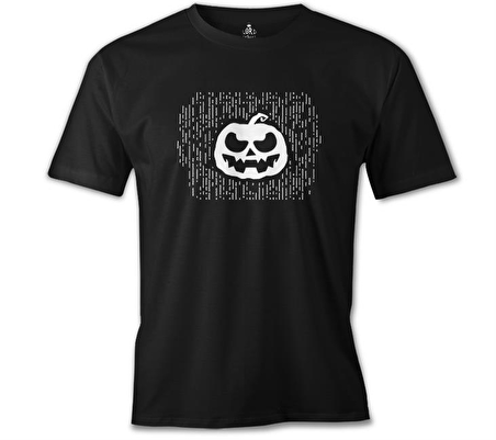 Halloween - Pumpkin Lines Siyah Erkek Tshirt