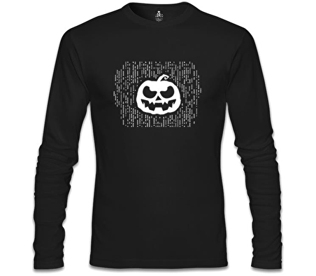 Halloween - Pumpkin Lines Siyah Erkek Sweatshirt